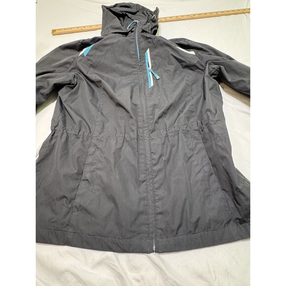ZeroXposur Women’s Full Zip Black  Hooded Jacket Size Large  With Removable Hood - Picture 1 of 12